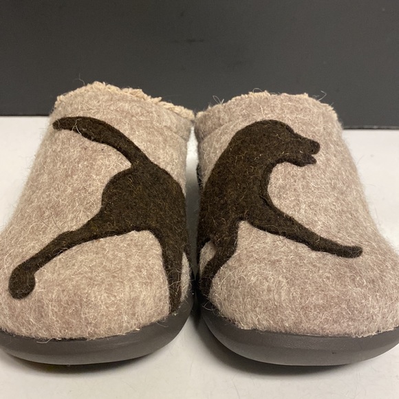 L. L. Bean Wool Dog Themed Daybreak Scuffs Mule Slippers Size 6 - Picture 5 of 17